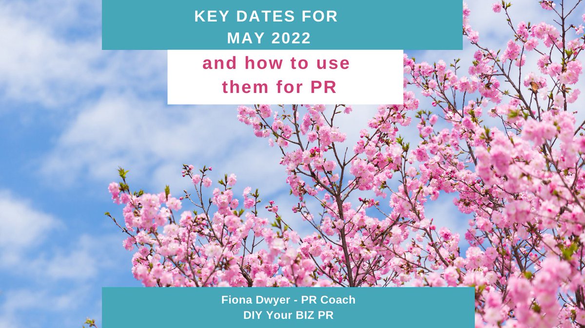 Need PR & social media inspiration? If you haven't already, download my FREE Key Dates for May 2022.  Here's the link: bit.ly/3LLiIaj
#PR #socialmediacontent #contentinspiration #keydates #nationaldays