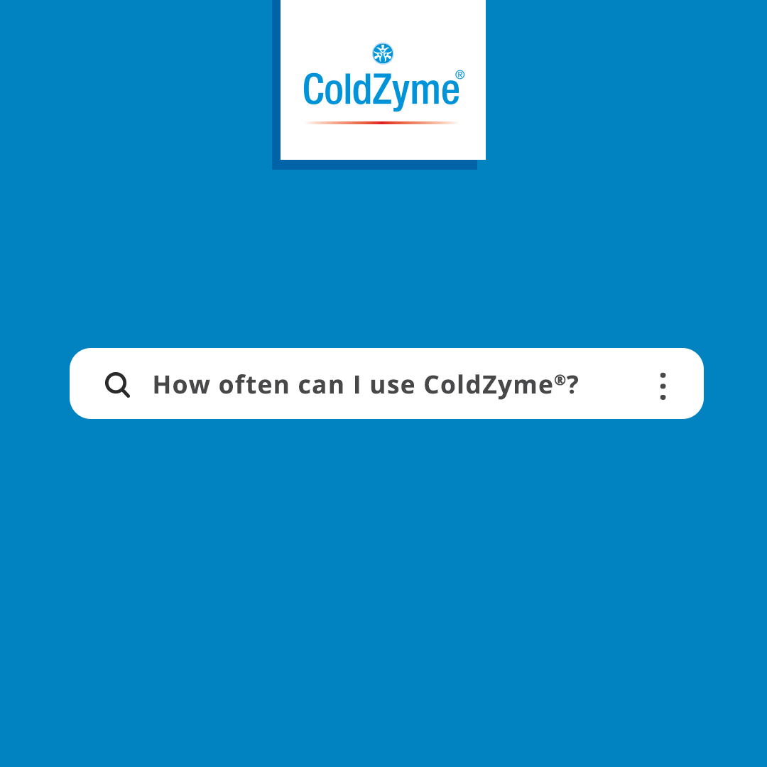 Feeling the first symptoms of a cold? ​

Spray 2 pumps of ColdZyme® every two hours up to 6 times a day until symptoms are relieved.
