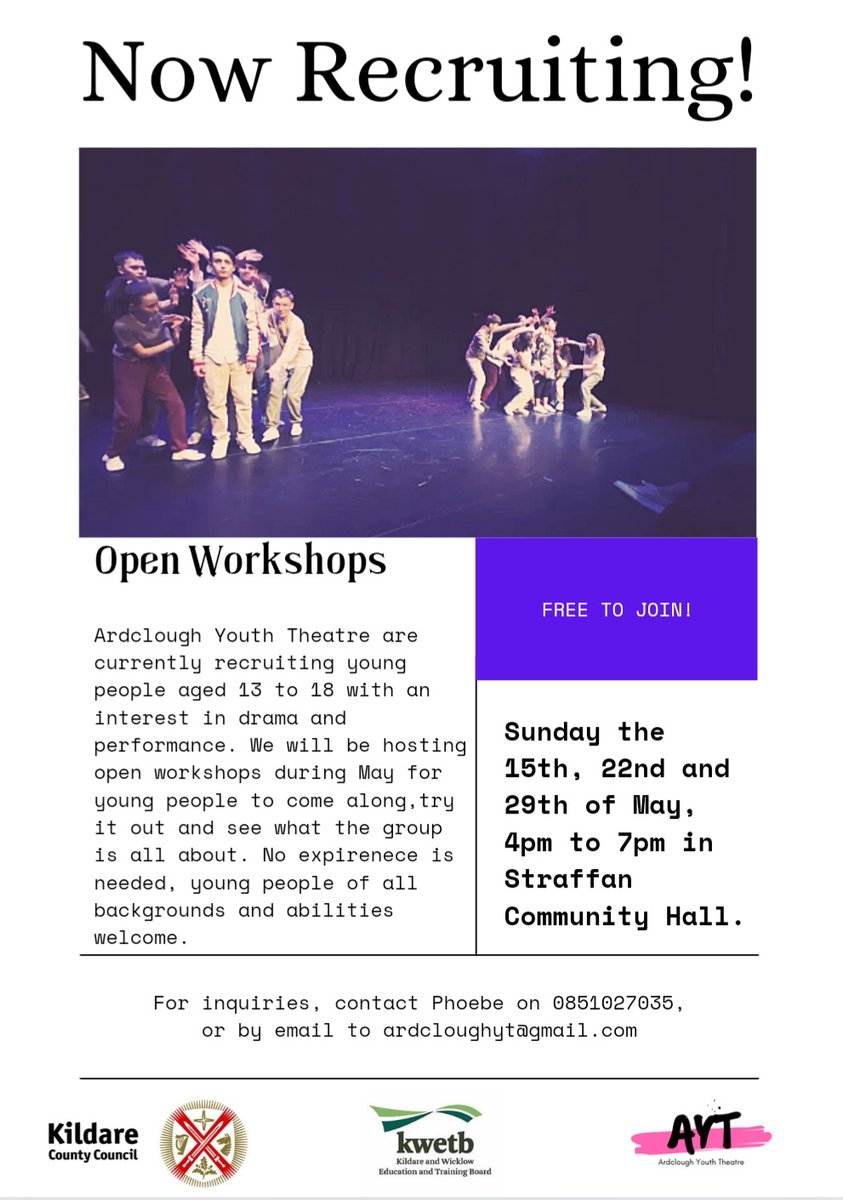 All are welcome for open workshops! The last three weeks of May. 🥳