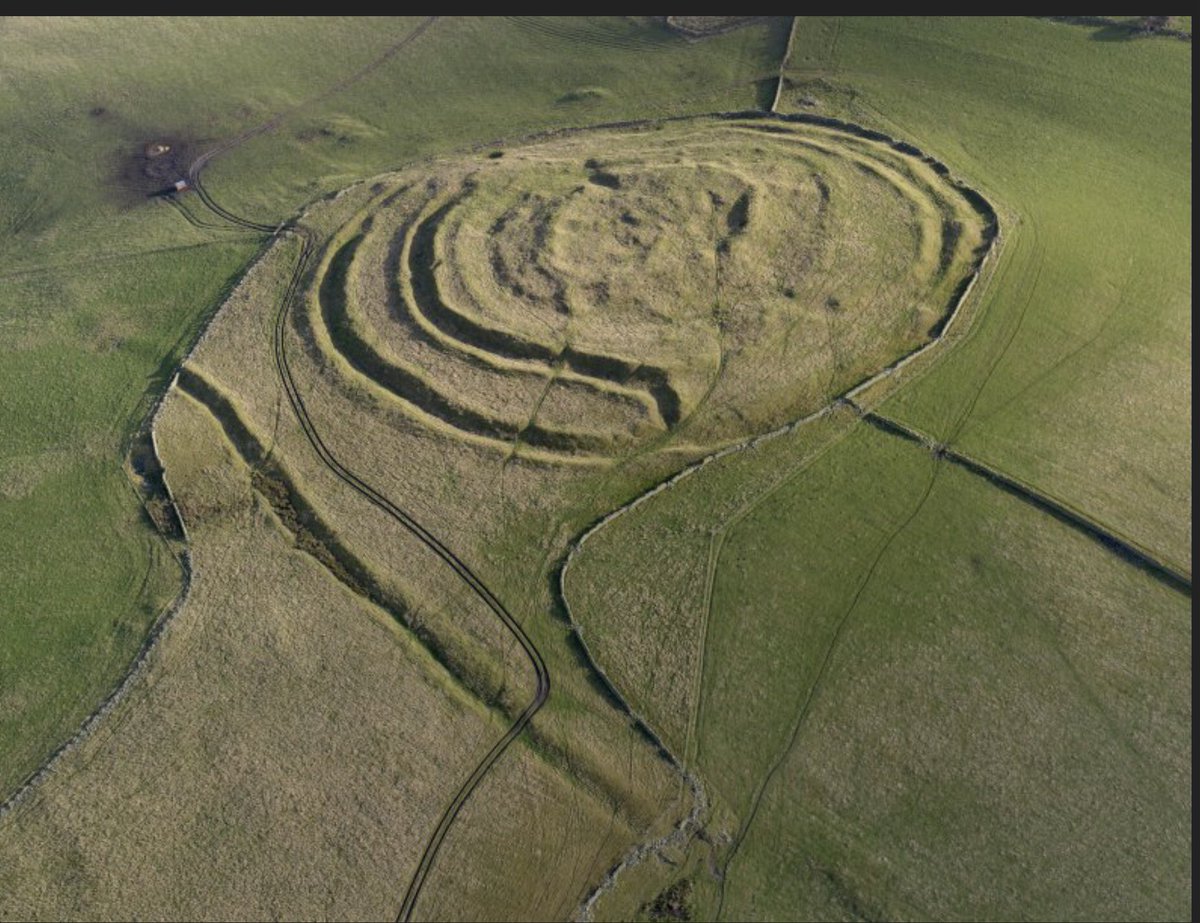 silverhills64's tweet photo. Amazingly still in #Peebles area - Milkieston Rings, a #contour #multivallate #hillfort standing 339m. Evidence of 6 #ramparts, #curvilinear #platforms #scoops and #ditches 2/3 phases of construction thoβ later heavily quarried/robbed
#HillfortsWednesday https://t.co/VEjqoZoxl5