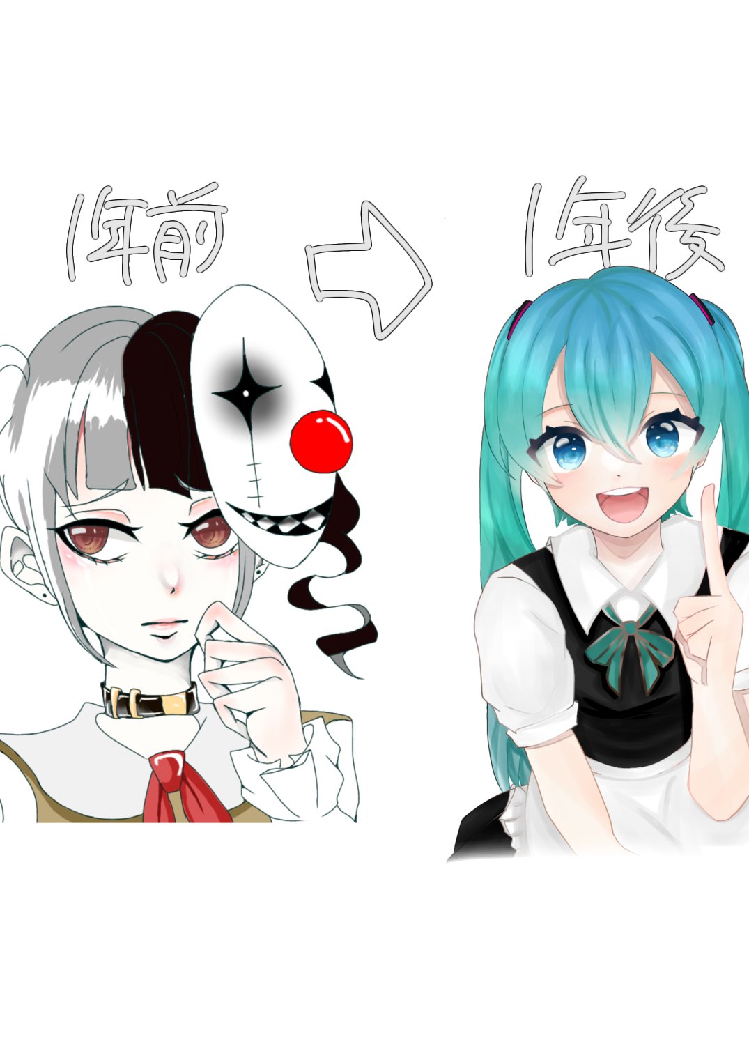 ちぇりー 1年ってすごい 結構変わった気がする イラスト成長記録 イラスト好きな人と繋がりたい T Co Sqmuq3fvny Twitter