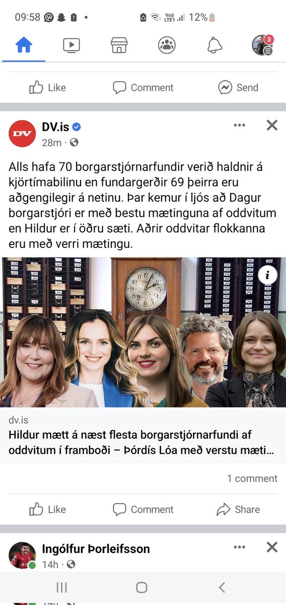 Skemmtilegt að <a href="/hildurbjoss/">Hildur Björnsdóttir</a> sé tekin svona fyrir því ef skoðað er kjörtímabilið í heild má sjá að Hildur er með næst bestu mætinguna á borgarstjórnafundi af núverandi oddvitum.
Öllu þessu vant fær DV stig fyrir góða blaðamennsku fyrir að kanna málið betur!