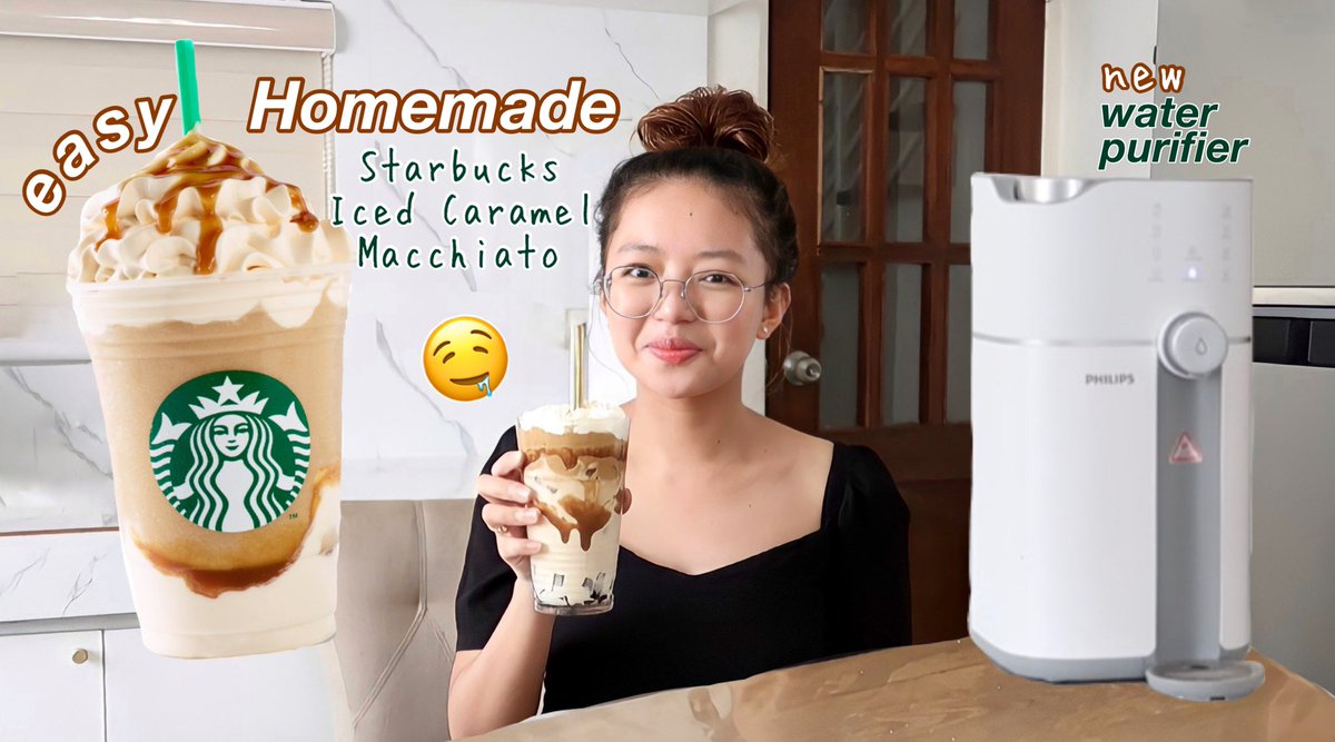 FayeBalbacal's tweet photo. NEW VIDEO: https://t.co/rXFCBz2sfs
Easy Homemade Starbucks Iced Caramel Macchiato 🤤 + new water purifier 

@Philips https://t.co/LBytH9Lbjv