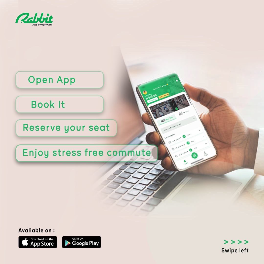Rabbit_africa's tweet photo. Commute around Lagos can be stressful and expensive. We have made it much easier. Just a click of a button and you are set for a cheap and comfortable ride. https://t.co/zdVLK61zhv