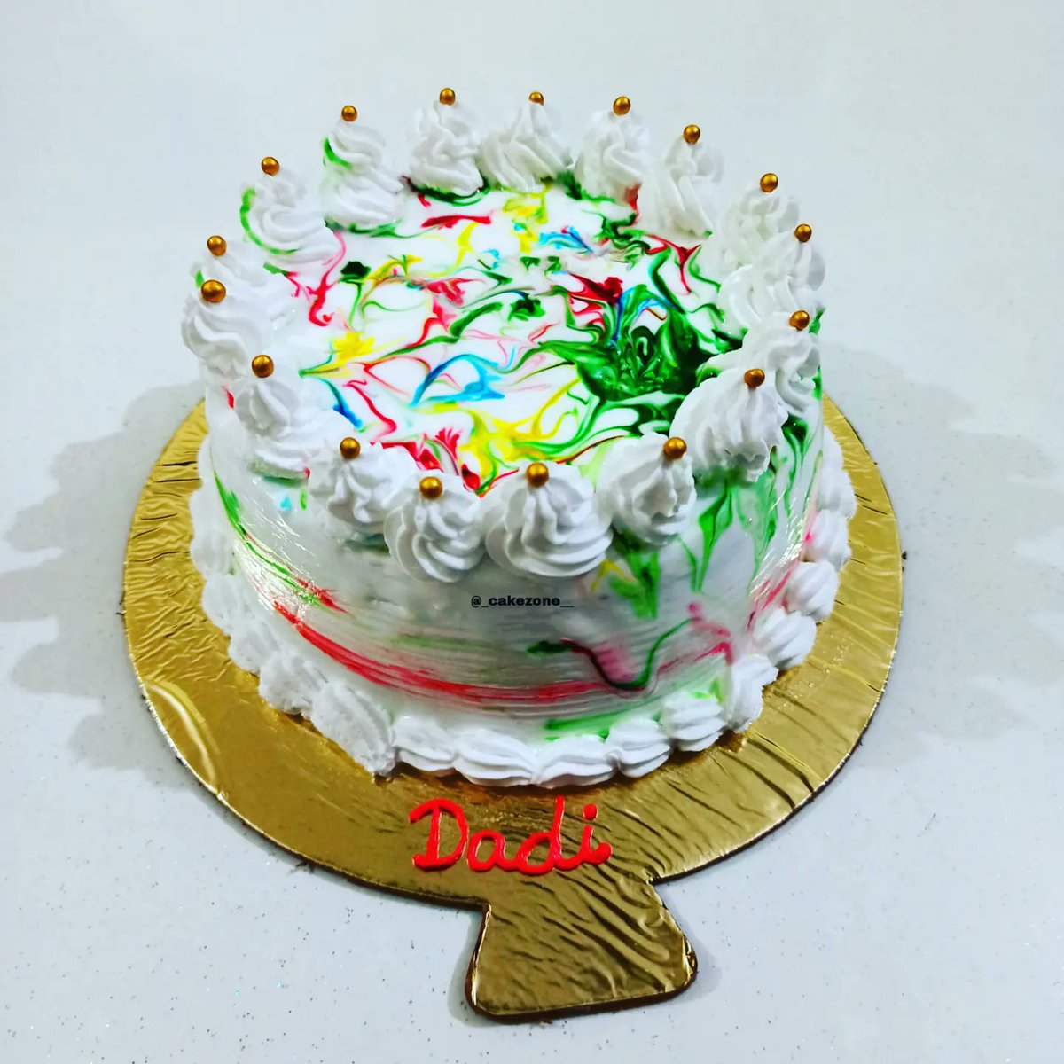 cakezone__'s tweet photo. 💯%Eggless👍
Beautiful cake for Dadi Maa (Grandmother)👵👵
Texture Effect Cake🥰
Butterscotch Flavour💛
Saharanpur (India)
Direct message us for orders📩
.
.
#thekitchen
#freshcake #cakeart #texturecake #effectcake #cakelovers #butterscotchcake #amazingcake #egglessbaking https://t.co/MaDk4SDvm9