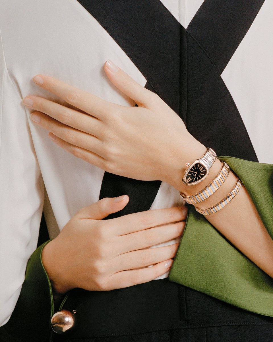 Bulgariofficial's tweet photo. Celebrate your loved one’s individual style this #MothersDay with a gift that matches their extraordinary spirit — discover the Serpenti Tubogas timepieces online and in-store now.  https://t.co/MZKX8GOPL0 #Bulgari #BulgariWatches #SerpentiTubogas #MothersDay #MoreThanAGift https://t.co/avTzqnmCvb