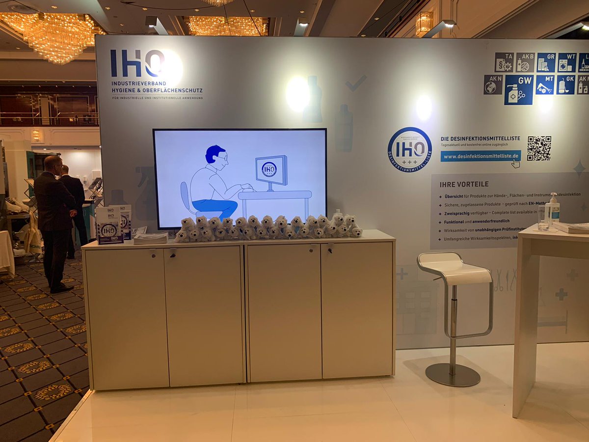 IHO_hygiene's tweet photo. Besuchen Sie uns heute noch auf dem 16. Kongress der Deutschen Gesellschaft für Krankenhaushygiene an unserem Stand C17. Wir zeigen Ihnen gern alle Vorteile unserer Desinfektionsmittelliste. #dgkh2022 #desinfektionsmittel #hygiene #krankenhaushygiene https://t.co/UvVCmVbiMT