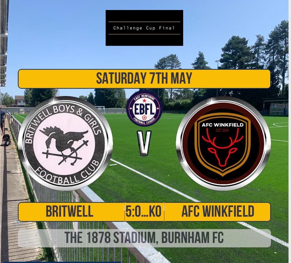 🚨 #EBFL Cup Finals Double 🚨

We’ve got two absolutely HUGE Cup finals for you all to enjoy at <a href="/BurnhamFC1878/">Burnham Football Club</a> this Saturday ⚽️🏆🏆

PRESIDENTS CUP:
<a href="/HypeTrainFC/">Hype Train FC</a> v <a href="/afc_cressex/">AFC. Cressex</a> (2pm KO)

CHALLENGE CUP:
<a href="/Britwell_FC/">Britwell FC</a> v <a href="/AfcWinkfield/">AFC Winkfield</a> Reserves (5pm)

£4 entry £1 U18s &amp; concessions
