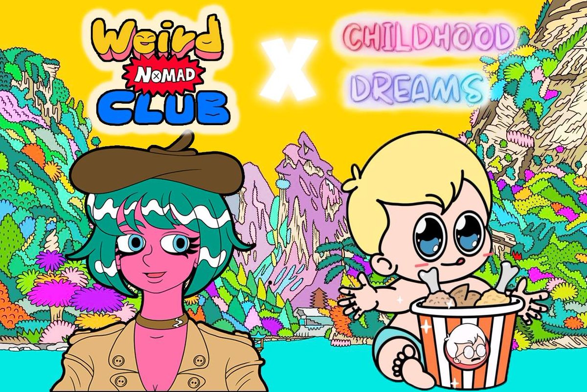 WeirdNomadClub's tweet photo. 🍭Childhood Dreams 🤝 Weird Nomad Club🎒

We are giving out
3 x WL for @Childhood_NFT
3 x WL for @WeirdNomadClub

1️⃣❤️&amp;🔃
2️⃣Follow 
@WeirdNomadClub + @Childhood_NFT + @gala_nft2
3️⃣Tag 3 friends
⏳24hrs

#nft #nfts #NFTGiveaway #nftcollectors #Whitelist #WLGiveaway #NFTCommmunity https://t.co/4NdpKdRlsY