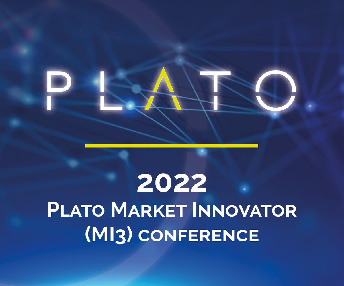 2022 Plato Market Innovator (MI3) Conference on Market Structure in Europe and Beyond - Online Event
 
Tuesday 14th June: 10.00 - 12.10 and 13.00 – 14:50 UK time zone
Wednesday 15th June: 10.00 - 12:10 and 13.00 - 15.00 UK time zone
 
lnkd.in/eSd7xA4M
