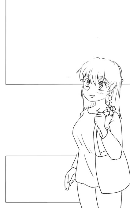 まだラフが描けてない部分が少しあるけど、ようやく線画入った! 