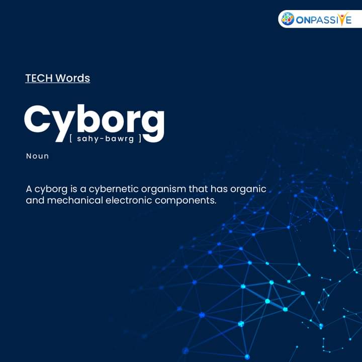 Shopon0001's tweet photo. A cyborg is a cybernetic organism that has organic and mechanical electronic components.
#TechWords #Cyborg #ElectricComponents #ONPASSIVE #AiTechnology https://t.co/cSwspvtD23