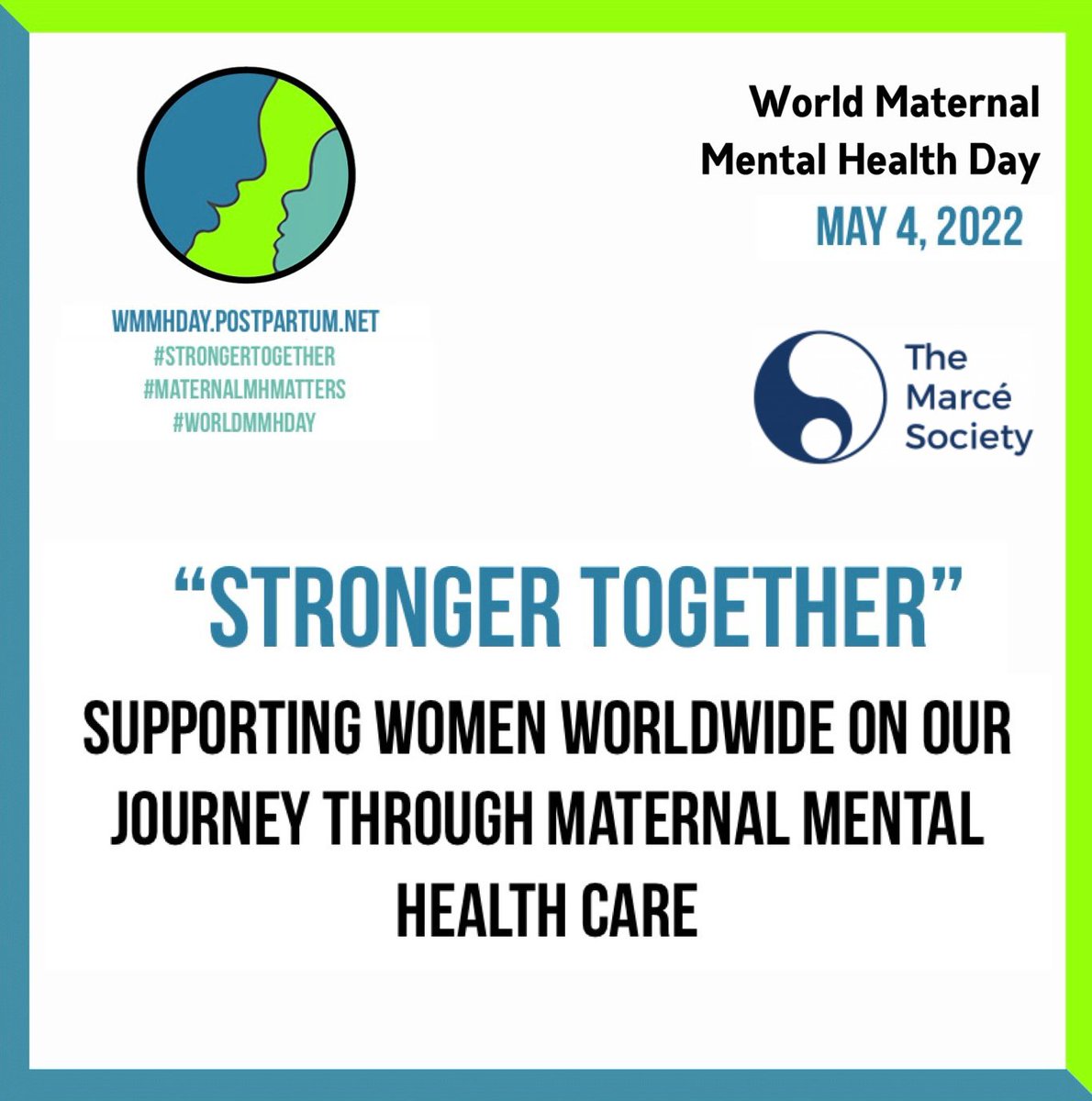 Today is World Maternal Mental Health Day. A worldwide effort to raise awareness of mental health challenges that many women may experience during pregnancy and into parenthood. wmmhday.postpartum.net

#maternalMHmatters #worldMMHday #marceaustralasia