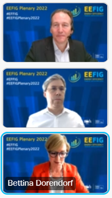 ClimateSt's tweet photo. Our CEO #PeterSweatman moderates panel “Results presentations” during today’s #EEFIG plenary featuring #BettinaDorendorf (@KfW) and #MarkusSeifert (D-Fine)

See more info on EEFIG + #energyefficiency in the link

https://t.co/Capbo7COo2 https://t.co/Gc0cLMyu28