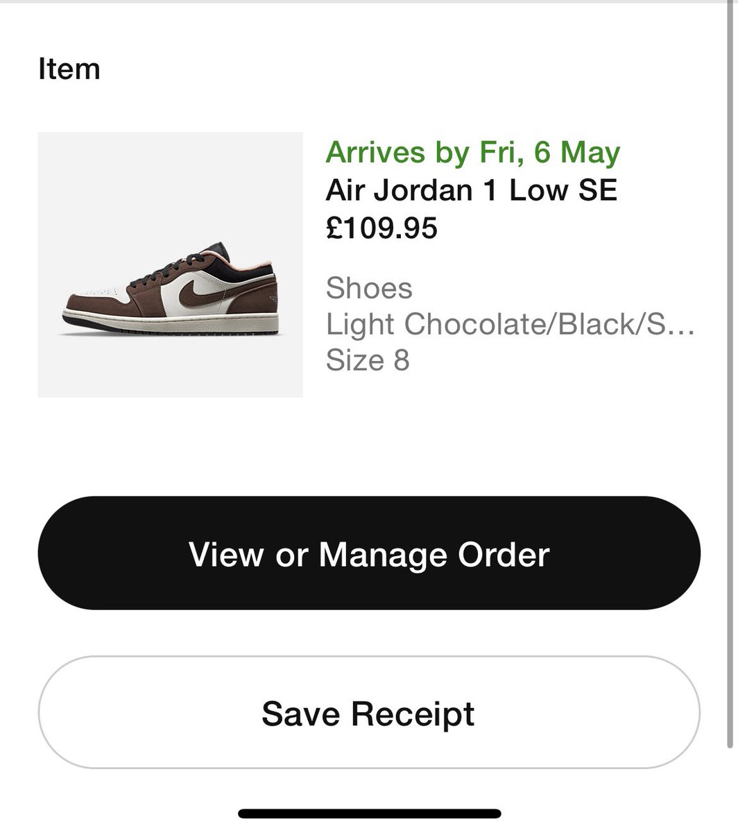 SwiftNotifyUK's tweet photo. Jordan 1 Low Mocha☕️

⚡️Shock Dropped Via Nike, FCFS.

🏆Thanks To Our Nike Backend Monitor SwiftNotify Members Were Notified Instantly Which Allowed Us To Cop Multiples Easily! 

🚨Stop Missing Out! Join Today↙️
https://t.co/sFhv4PZbtA https://t.co/lVBUriUkq8