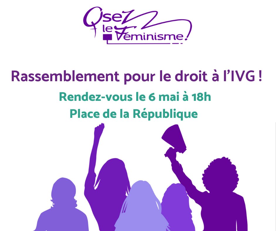 Nous appelons au rassemblement pour défendre le droit à l'avortement - initié par <a href="/scum_officiel/">collective SCUM</a> - ce vendredi 6 mai à 18H à la place de République .

Le droit à L'#IVG est indispensable pour la libération des femmes de la domination masculine.

Soyons nombreuses et nombreux !✊