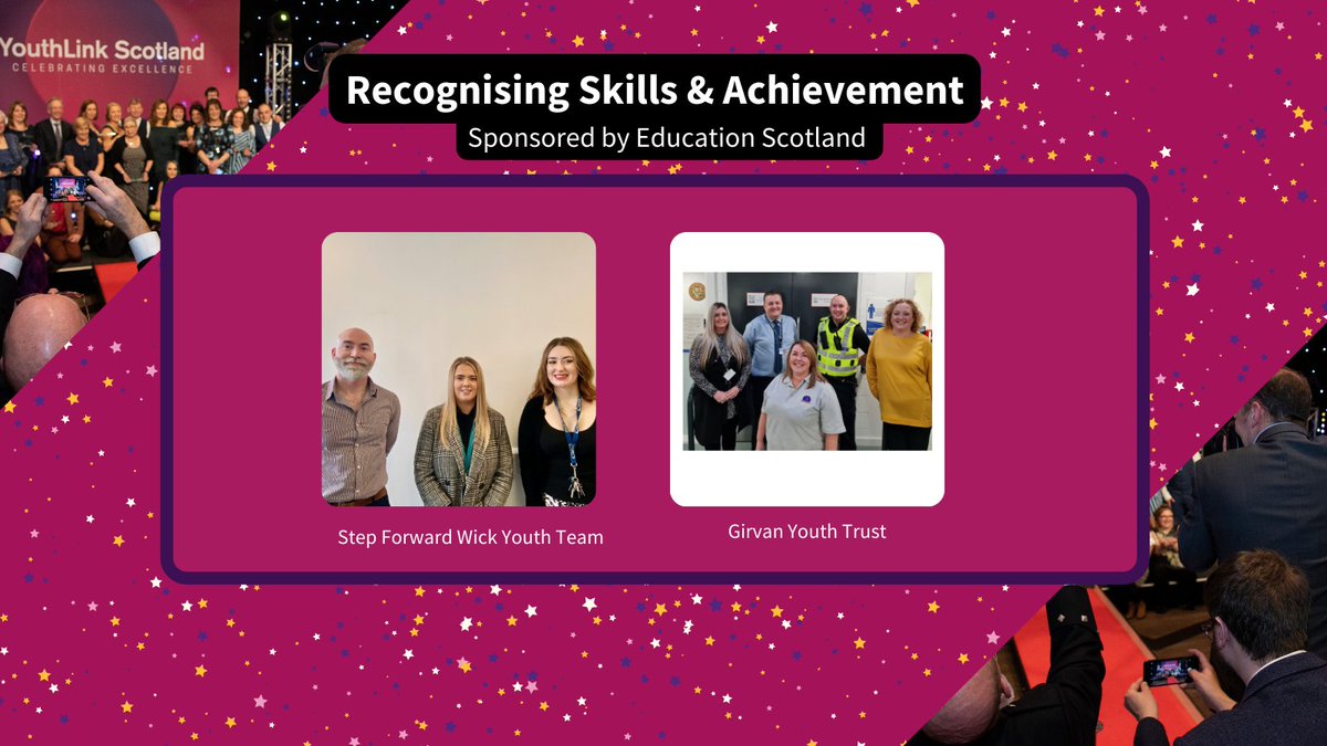 YouthLinkScot's tweet photo. π€© π Meet our Recognising Skills & Achievement finalists for #YLSAwards 2022! Sponsored by @EducationScot
β€οΈ A warm welcome to @girvanyouthtrst & Step Forward Wick Youth Team/@WickHigh!
ππ Be part of the #YouthWork celebration. Book your tickets now!
https://t.co/iMDKy3TySo https://t.co/3yFCIONB3E