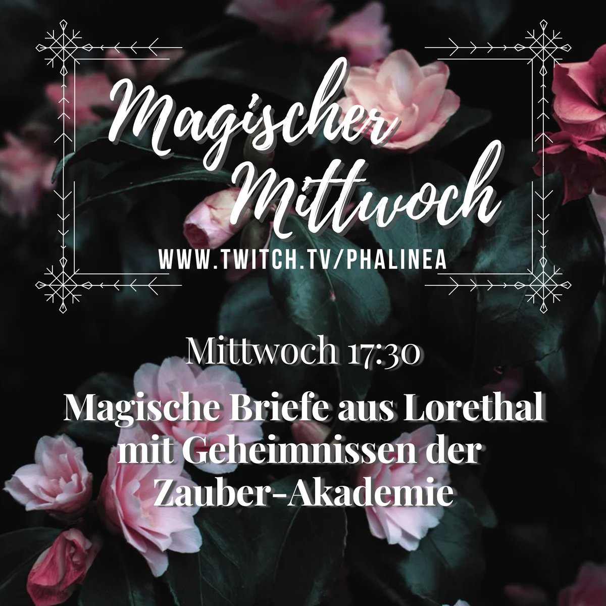 PhalineaTwitch's tweet photo. Wir rätseln mittwochs 17:30Uhr #magischebriefe auf #twitch
#neuinlorethal #magischermittwoch #lorethal #lorethalakademie #twitchtv #phalineaontwitch #penandpaper #bookstagram #bookstagramgermany #harrypotter https://t.co/xaEgKsU0Me