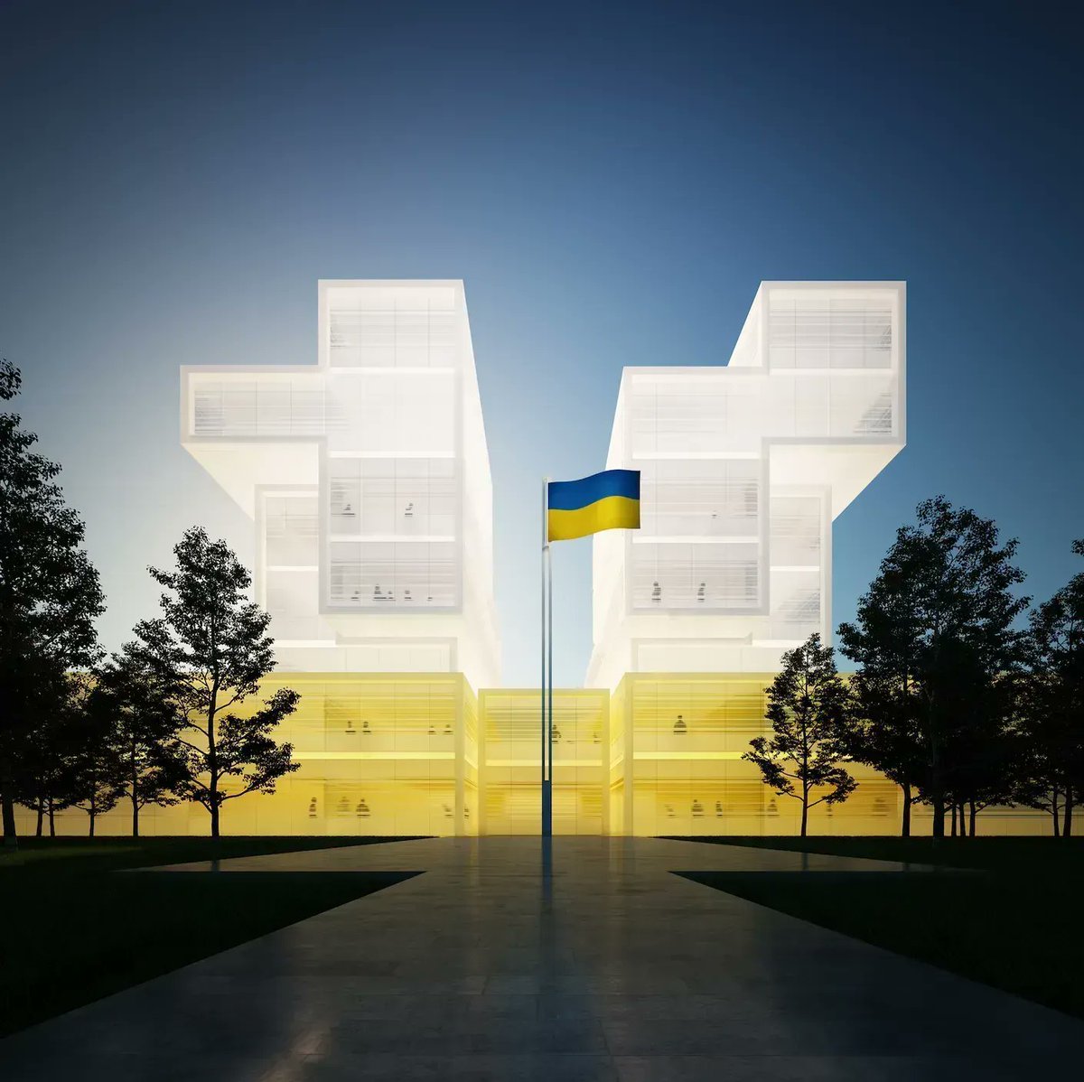 Coinhousefr's tweet photo. Nous sommes ravis de soutenir une vente de l’œuvre NFT de l’architecte Jean-Michel Wilmotte : une Maison virtuelle de l’Ukraine, en collaboration avec @ciup_fr.
Pour acheter l’œuvre NFT : https://t.co/HK4kJ65I2J
#Cryptosforall #MaisonUkraine #cryptosforall https://t.co/6pBmV4Z66q