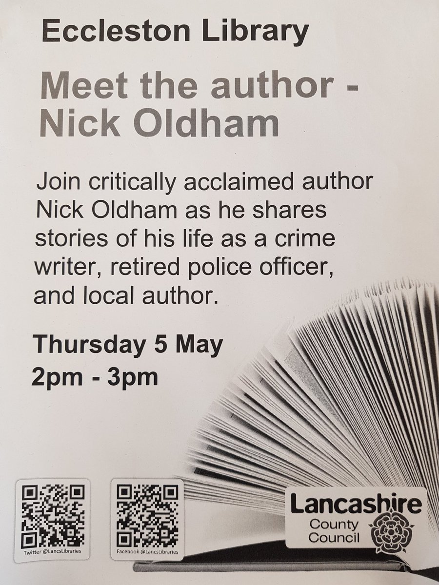 Tomorrow at Eccleston Library. This is a Library event that will be supported by the Friends.