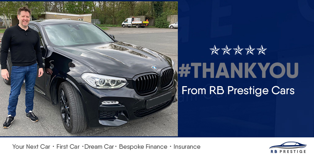 rbprestigeltd's tweet photo. It has been a busy week at the RB Showroom and we are proud to say we have a load more RB Clients that we need to say a huge #thankyou to! Starting with Peter who turned to Rob and the team to supply him with this stunning #bmw #x4 #30d #msport. Welcome to the RB Family, Peter! https://t.co/i2IYMQ2Kc4
