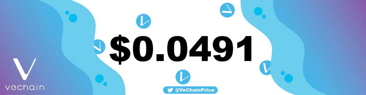 VeChainPrice's tweet image. #VeChain #VeFam $vet price: $ 0.04906782 📈