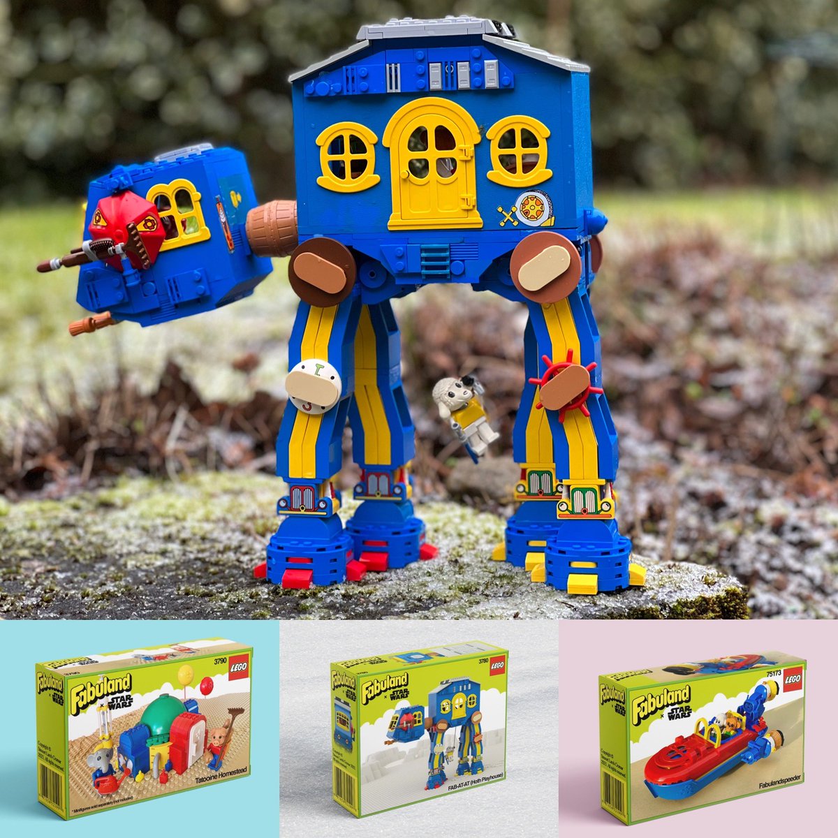 stubot's tweet photo. Happy #StarWarsDay! My FAB-AT-AT will make its #Lego show debut at @edinbrick 14th May. Tickets are sold out now, but all money raised goes to the wonderful charity @fairybricks. Please pop over and say hello!
❤️💛💙
#Fabuland #HothPlayhouse #MayThe4thBeWithYou #Edinbrick https://t.co/4r30IHxcGL