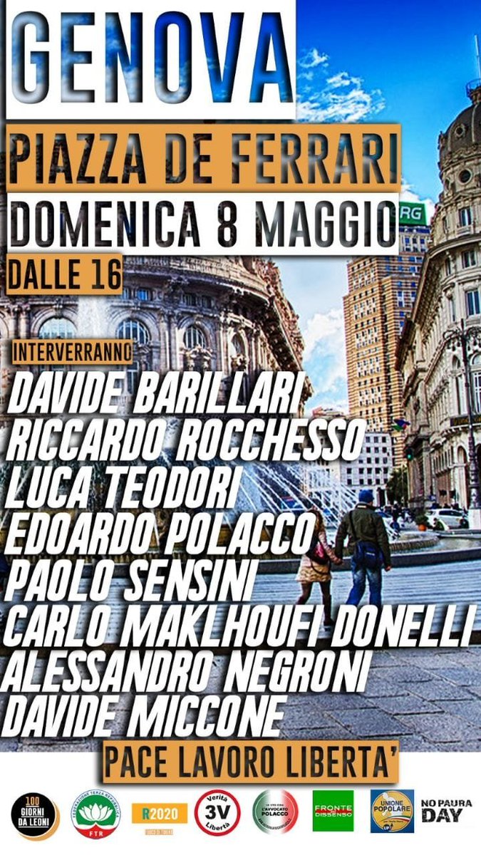 DayPaura's tweet photo. Vi aspettiamo Domenica 8 Maggio dalle ore 16 a Genova https://t.co/IvBR6uIPJN