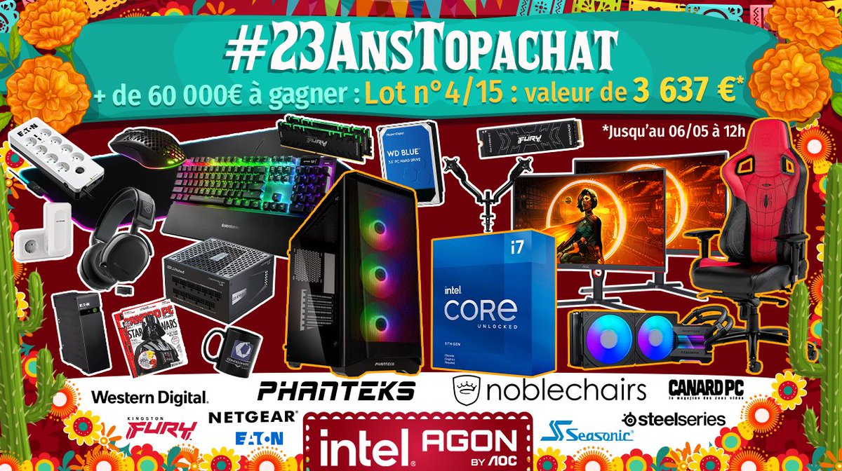 🎁 #26AnsTopAchat (@topachat) on Twitter photo #Concours 🎁 #23AnsTopAchat
🔥 + de 60 000 € à gagner ! 🔥
On continue avec le #Lot4 de 3637€ !
Pour participer
☑ #RT ce tweet
☑ Follow <a href="/TopAchat/">🎁 #26AnsTopAchat</a>
Participe aussi sur TikTok / Insta / Facebook / le site
➡ topachat.com/pages/concours…
🍀 TAS le 06/05 à 12h #Concours 🎁 #23AnsTopAchat
🔥 + de 60 000 € à gagner ! 🔥
On continue avec le #Lot4 de 3637€ !
Pour participer
☑ #RT ce tweet
☑ Follow <a href="/TopAchat/">🎁 #26AnsTopAchat</a>
Participe aussi sur TikTok / Insta / Facebook / le site
➡ topachat.com/pages/concours…
🍀 TAS le 06/05 à 12h