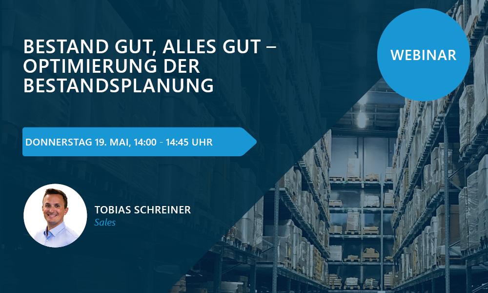 SlimstockGerman's tweet photo. Reminder - Verpassen Sie nicht unser anstehendes Webinar "BESTAND GUT, ALLES GUT – OPTIMIERUNG DER BESTANDSPLANUNG" am 19.05.22 

https://t.co/zvcML0vZbj

#Bestandsmanagement #Bestandsoptimierung #Warenfluss #Webinar https://t.co/SCvt5pUcQu