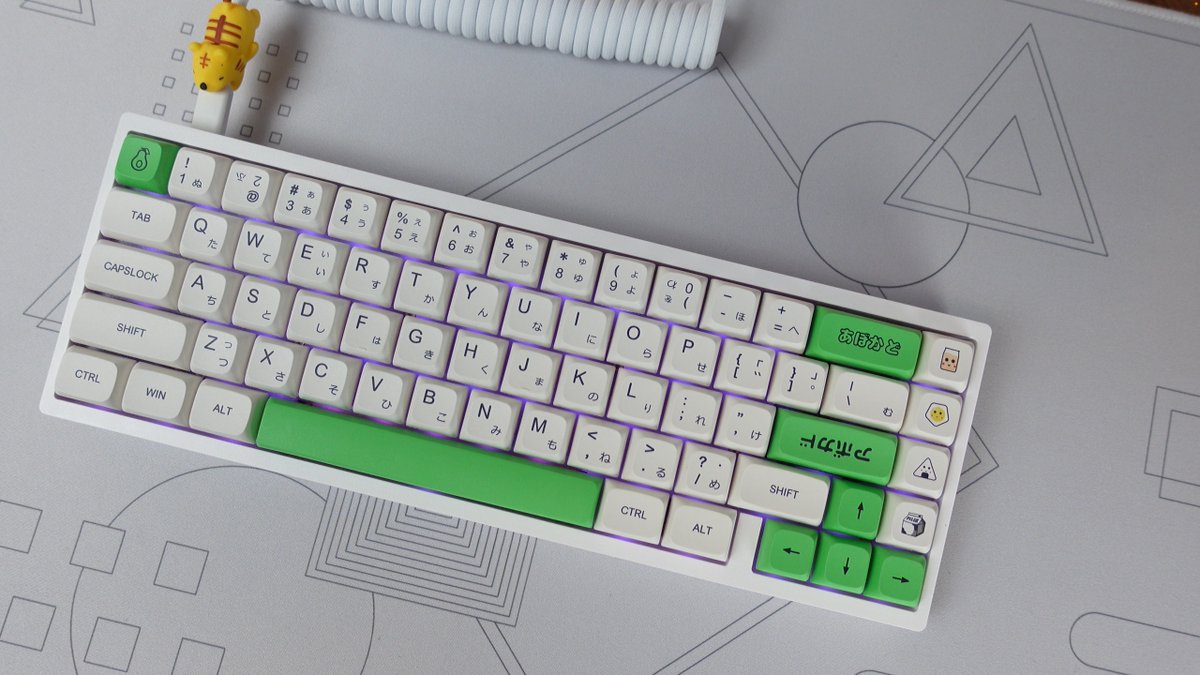 emkeeb's tweet photo. An avocadoooo, thaaaaannnkkkssss...

KBD67 lite 
Gateron yellow
case &amp; pcb foam
PC plate

sound test: https://t.co/PVWFoW238Y

#MechanicalKeyboard #keyboard #keeb #gateron #kbdfans https://t.co/JcuXB6fW6V