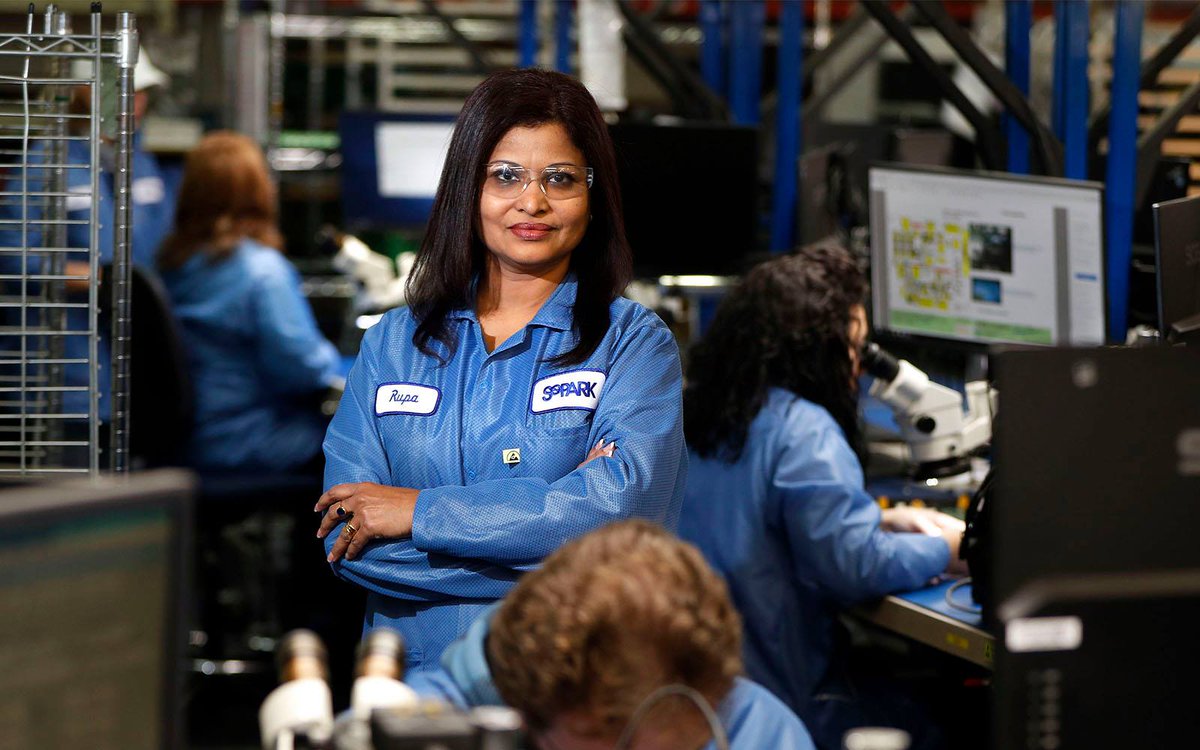 richardker's tweet photo. She was the only girl in her engineering class.

… and the only woman engineer in her previous companies.

But now she owns Western New York's 🇺🇸 largest electronics factory.

Here’s the inspiring story of Rupa Shanmugam from Malaysia. 👇 https://t.co/nICBQBZpm5