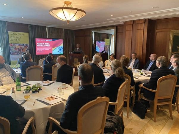 DPIITGoI's tweet photo. Secretary, @DPIITGoI, Shri Anurag Jain chaired a round table of German Small &amp; Medium Enterprises in Berlin yesterday and shared his thoughts on sustainable growth, startups, digitalisation and green technology.

Read more: https://t.co/h6opZB4dtv https://t.co/PMC6FVPX0J