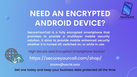 SYCSecuredPhone's tweet image. Advanced #EncryptedMobile Security Solution for Business People. 

More details at:
bit.ly/3wmCKld

#security #cyber #business #cybersecurity #mobilephones