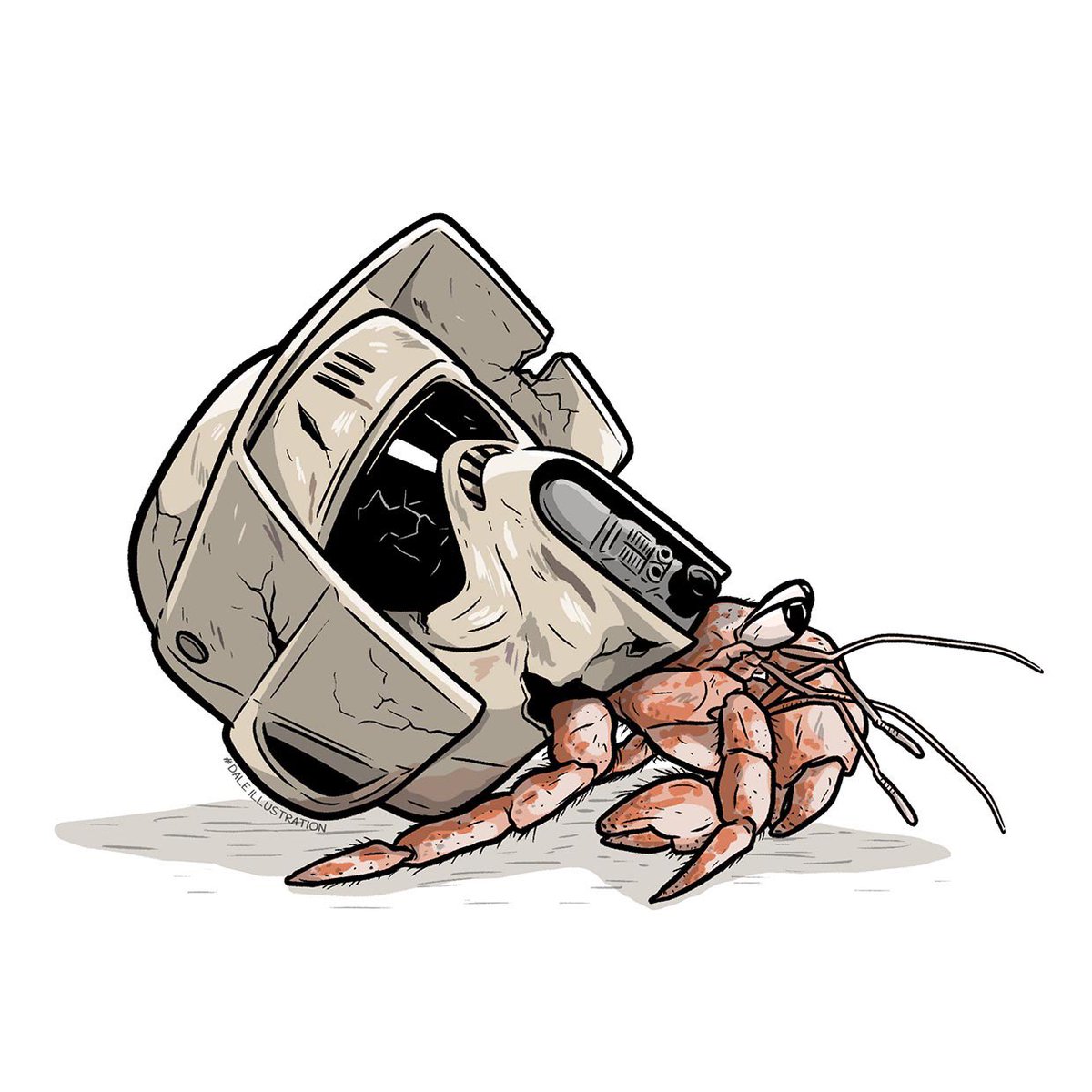 May the 4th be with you.. 

#StarWars #MayThe4thBeWithYou #scouttrooper #hermitcrab #illustration