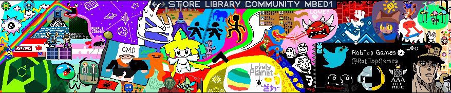 gmdnoice's tweet image. me, lumpy and mbed made a r/place inspired part in the new level Retro Blitz, here&apos;s the full mural!!