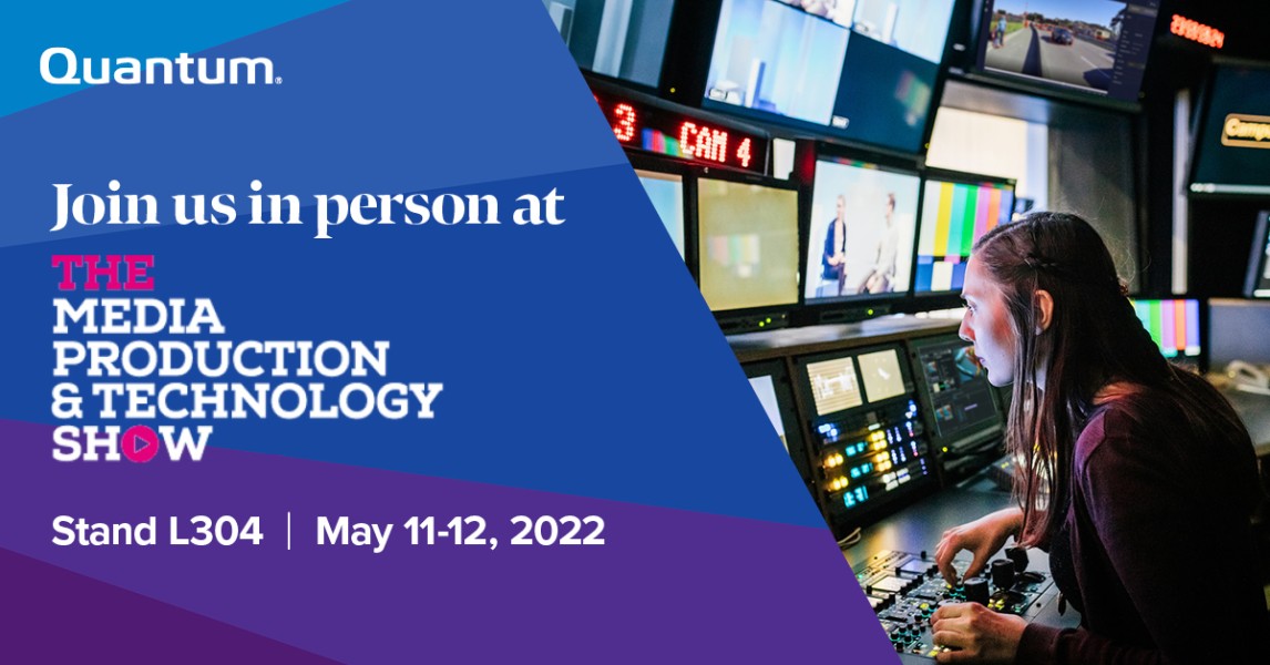 QuantumCorp's tweet image. Following a great NAB Show we will be introducing THREE new solutions at #mpts2022 If you are looking to re-invent your workflow visit our media experts on stand L304. You can also pre-book a meeting at ow.ly/21fX50IUqQ9