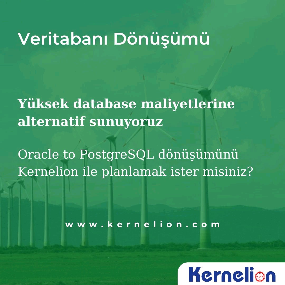 KernelionCom's tweet image. Veritabanı Dönüşümü

Yüksek database maliyetlerine alternatif çözümler sunuyoruz. #SQL Server, #Oracle &apos;dan #PostgreSQL &apos;e dönüşüm sürecini bizimle planlamak ister misiniz?

#Kernelion #dijital #dönüşüm #veritabanı #Database