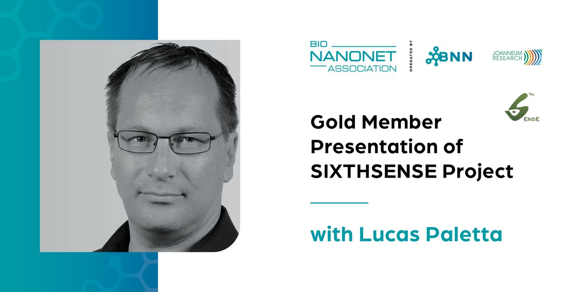 We are eager to listen to the <a href="/SIXTHSENSEproj/">SIXTHSENSE H2020 project</a> presentation at our <a href="/bionanonet/">BNN</a>  GOLD Member #webinar given by  <a href="/lucaspaletta/">Lucas Paletta</a>, researcher at the DIGITAL Institute of @JOAN_RESEARCH and head of 
<a href="/FactorsLab/">Human Factors Lab</a>.👌

🗓️ 31 May 2022, 13:00 - 14:30 ✍️

ℹ️  bnn.at/events/bionano…