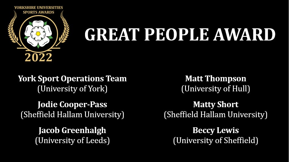 Our first #YUSA22 award shortlist is for the Great People Award...