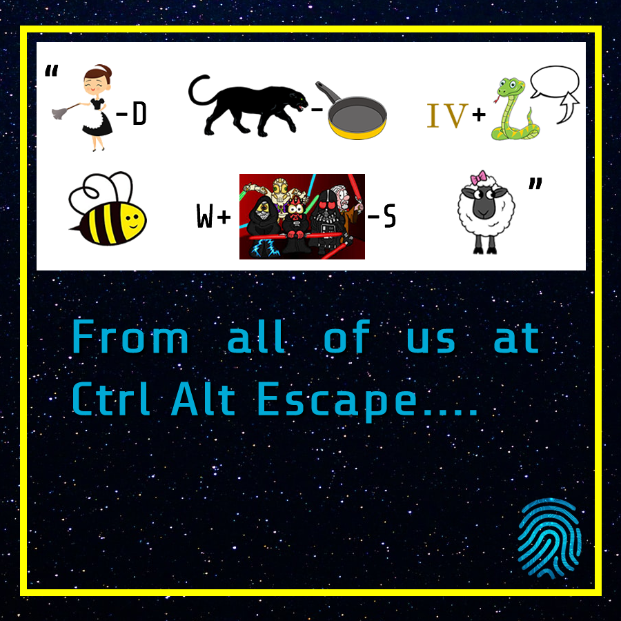 ctrlaltescrooms's tweet photo. 😉 ... For more, visit 👉 https://t.co/O7O2eDEsAJ 🚀🪐✨🌙
📣 Incase you missed it - Due to popular demand, WE HAVE POSTPONED THE CLOSING DATE OF FRANKENSCAPE AND SPACESCAPE - Hurry - You  have until 31.08.22! 📣#starwarsday #maythe4th #starwarspuzzles #puzzleoftheday #escaperoom https://t.co/uXXEk2kzgT