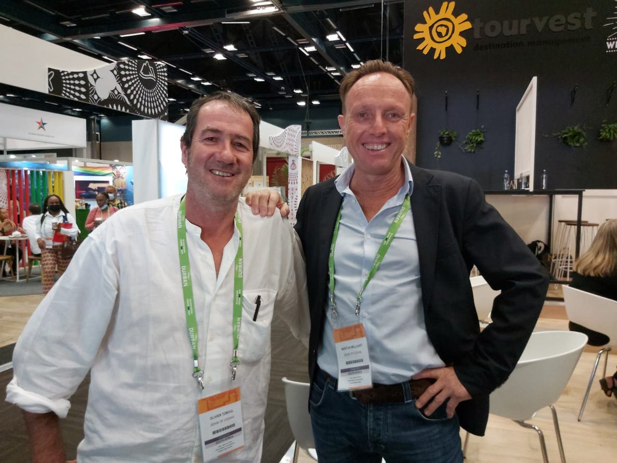 SenseofOceans's tweet photo. Martijn and Olivier are ready to tell you all about Sense of Oceans, Mozambique and Madagascar!
Come through to our cafe-inspired stand, ICC702, for a chat and a coffee, they are ready and waiting!
#Indaba22 #Indaba22 #Indaba @DurbanICC @IleMadagascar @TourismKZN https://t.co/DnsYQ4HaPY