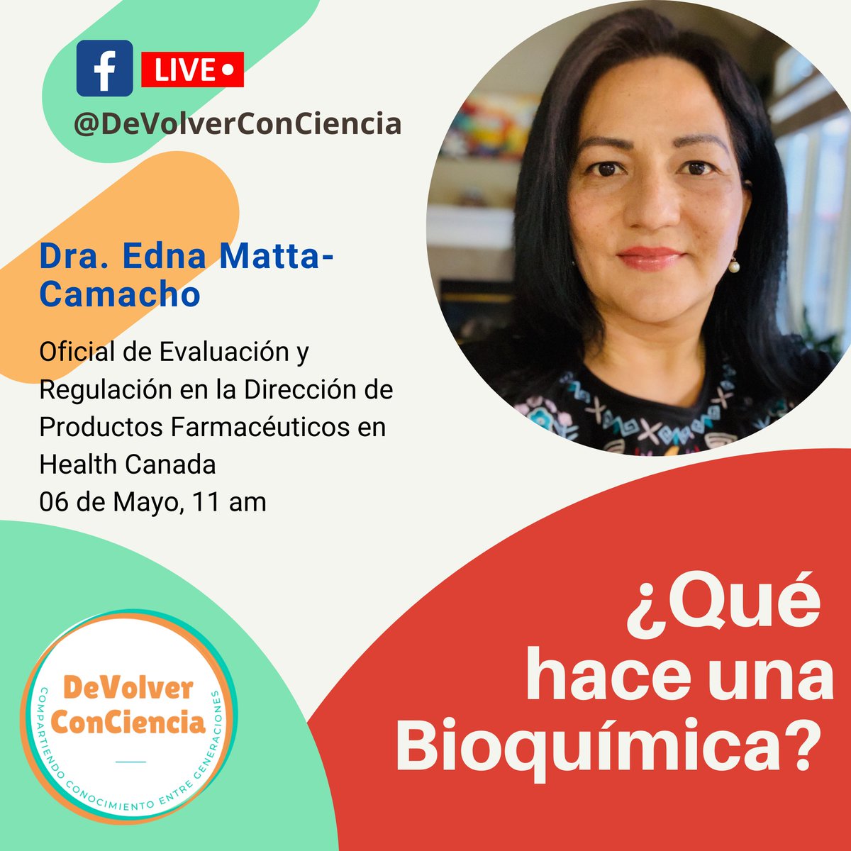 ¿Te interesa saber más acerca de química y bioquímica? Te esperamos el próximo viernes a las 11 am, donde junto a <a href="/EdnaMattaC/">Edna Matta-Camacho, PhD 👩🏻‍🔬🇨🇴🇨🇦</a> aprenderemos y responderemos a todas tus preguntas. facebook.com/10172806227697… #cienciacolombiana #cientificascolombianas <a href="/IWS_Network/">Immigrant & International Women in Science</a>