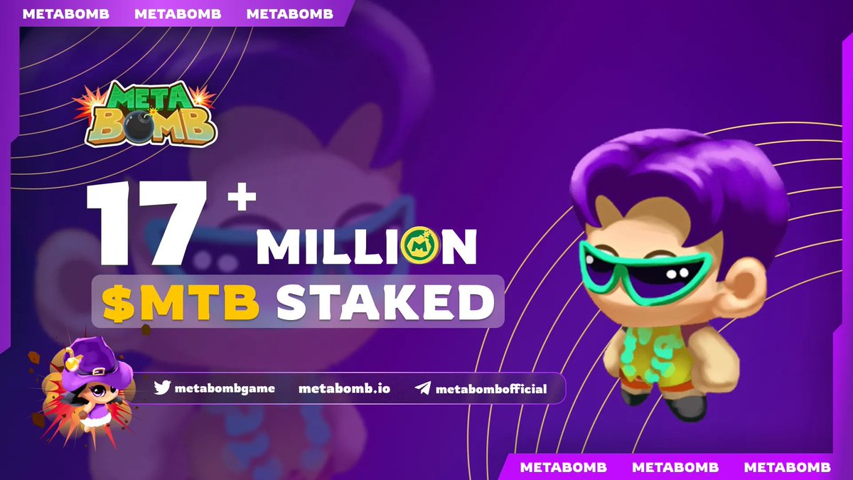 🤑 🤑 🤑 17+ MILLION $MTB STAKED IN 5 DAYS 🤑 🤑 🤑 

🔥#MetaBomb #INO is so flipping hot! It got more than 17,000,000 $MTB staked in less than 5 days! 🔥

The INO will end at 1PM UTC May 15 or sooner if the Hero Boxes are sold out, so get yours right now: app.metabomb.io