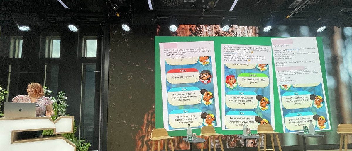 Alice ⁦from <a href="/TrailmixLtd/">Trailmix</a>⁩ talking about inclusive game design at Supercell TimeOut. I cannot remember when was the last time I learned this much from a single preso. Also so inspiring to see Trailmix leading the way on this topic that is mission critical for our industry!