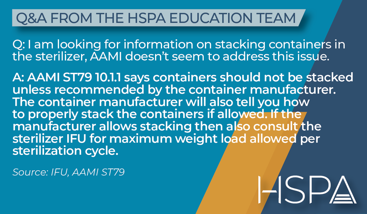 myHSPA's tweet photo. #HSPA #sterileprocessing #sterileprocessingprofessionals #SPD #infectioncontrol https://t.co/wf3XxPIodI