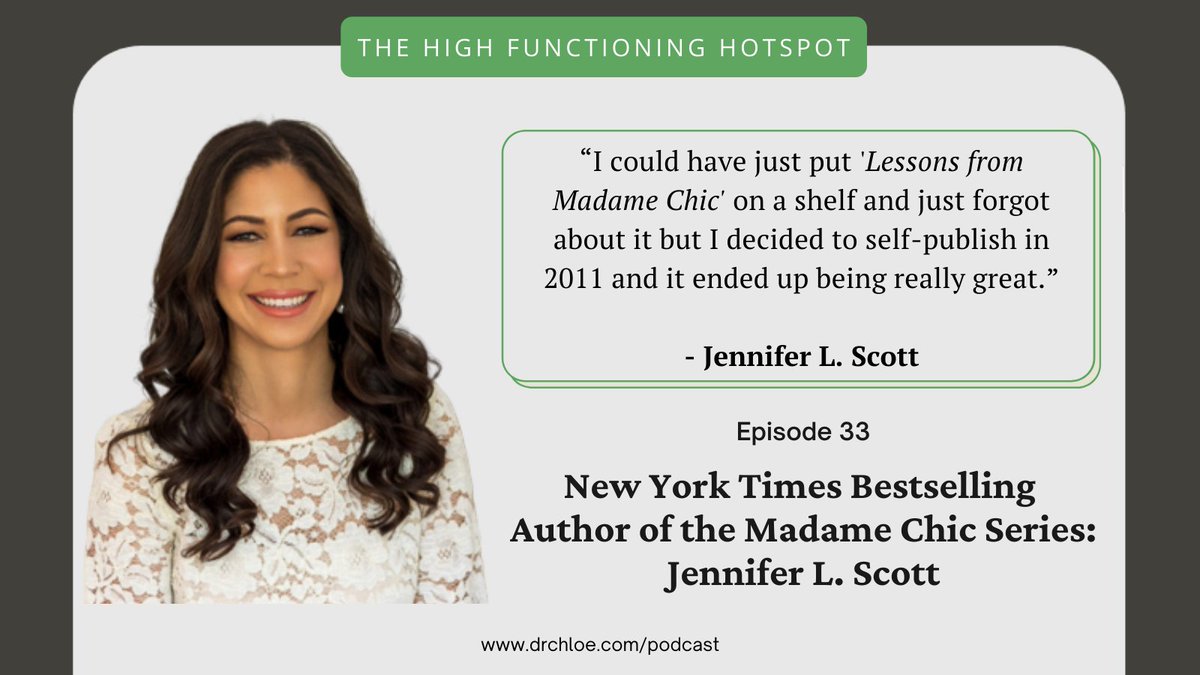 DrChloe_'s tweet photo. The High Functioning Hotspot's latest guest is @JL_Scott, the New York Times #bestselling author of the Madame Chic series. She is also the Daily Connoisseur on YouTube!
Get to know her here👉https://t.co/KpMNoDfsLA
#madamechic #homemaking #author #dailyconnoisseur #lifestyle https://t.co/bVhViPsHmu
