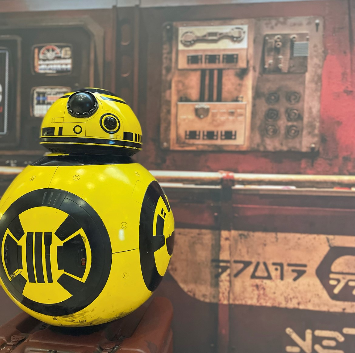 [Beep Beep] - May the 4th be with you! On your way to the parks, stop by and check out our photo op with BB8 in the lobby. #StarWarsDay 📸