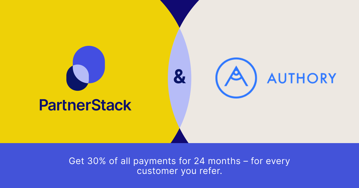 partnerstack's tweet photo. Authory just launched their partner program with PartnerStack! Content management just got smoother with automation. Join as a marketer, agency or content creator and get a 30% recurring commission. Check it out now: https://t.co/5srwIf3nJC https://t.co/SUEF9u8lcz