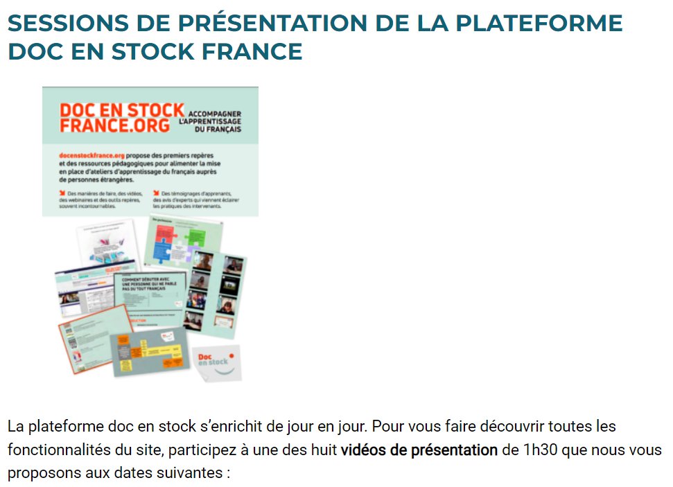 DocenstockF's tweet photo. Prochaine session de présentation des ressources Doc en stock vendredi 6 mai de 10h20 à 12h   https://t.co/cxCViOsMVw     #DIAN #DGEF @Place_Beauvau @languesFR @Prefet13 @CRI_PACA @COdeNormandie https://t.co/ECoDD1ion9